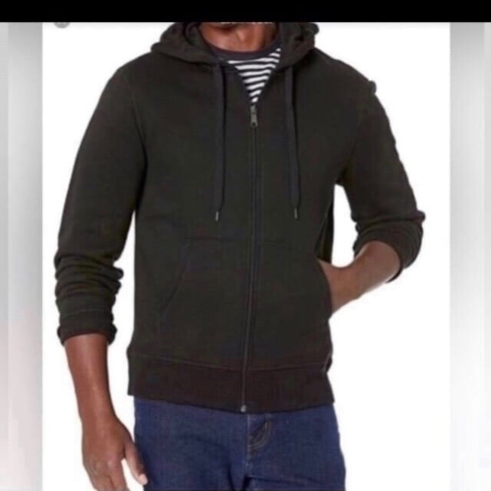 Amazon Essentials Men's Dark Gray Full-Zip Hooded Sweatshirt xxl